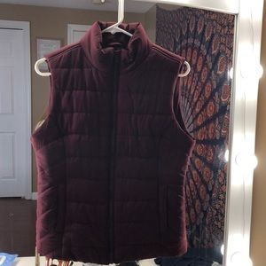 Burgundy vest